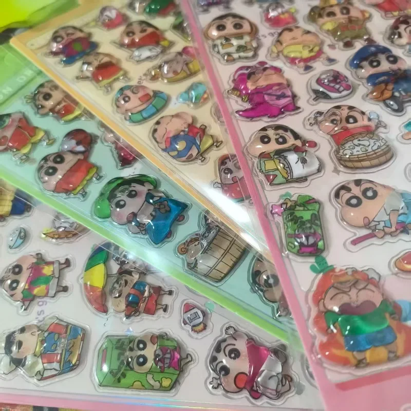 Crayon Shin-chan Relief Stickers Cartoon Originality Children Reward Stickers Fashion Delicate Personality Decorative Stickers