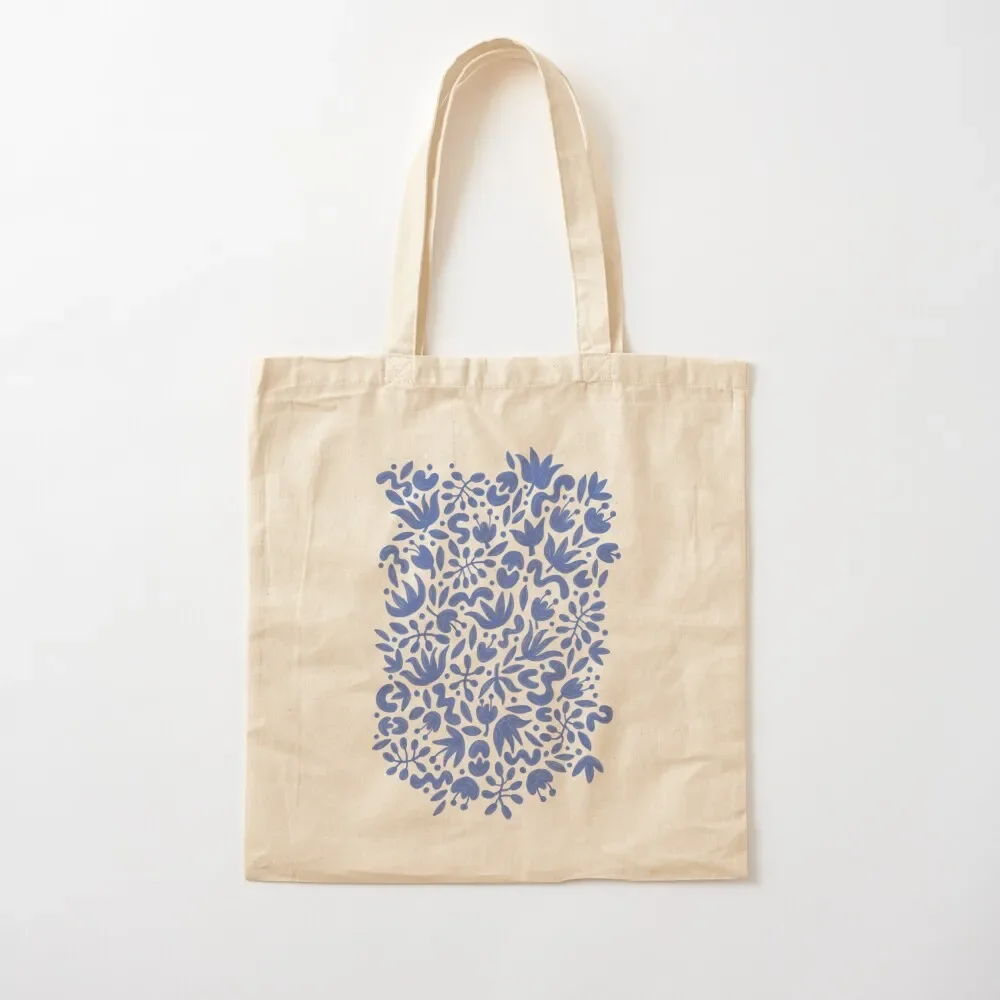 Delft Blue Florals Hand Painted Pattern No.2 Tote Bag tote bag men's Woman shopper bag