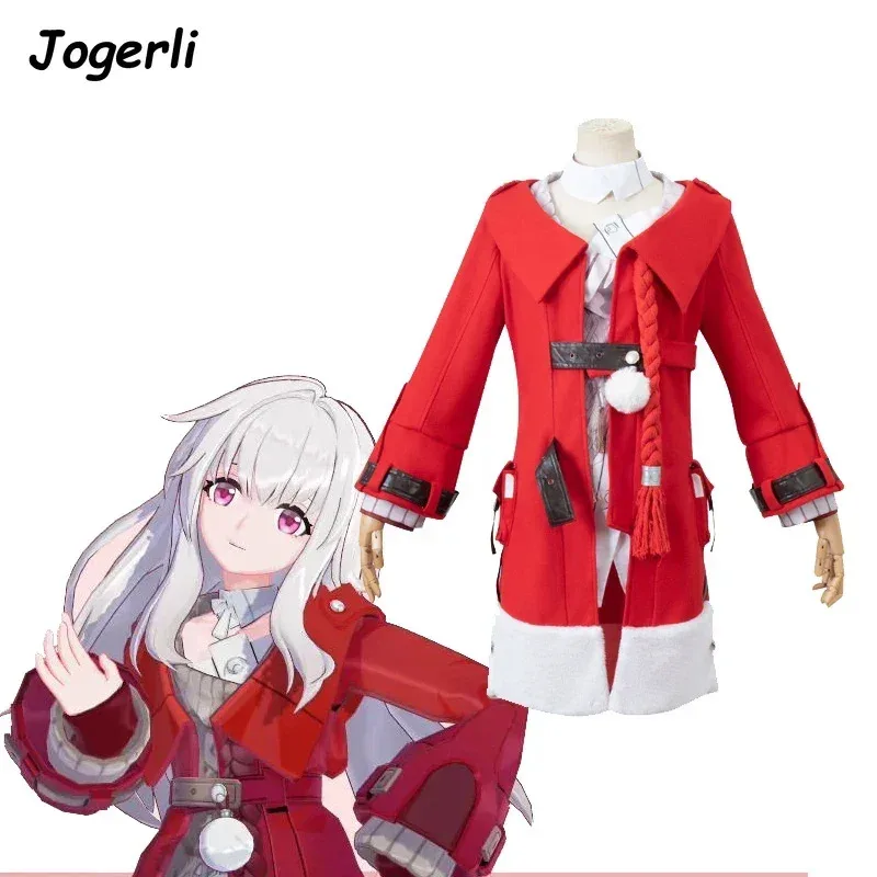 Jogerli Honkai Star Rail Clara, disfraz de Cosplay, conjunto completo, juego Trailblazer, trajes de mujer, peluca, tela de Anime, Navidad, k6; 8',