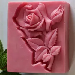 Rose Sapone Del Fiore Della Muffa Del Sapone Del Silicone Stampi Muffa Della Candela 3D Del Fiore della Rosa Del Silicone Stampi Sapone Bar del Sapone Della Muffa ArtCrafts sapone Forma