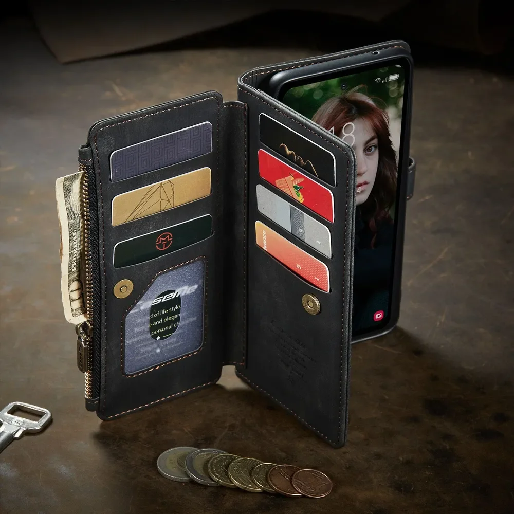 

Multi-card Slot Zipper High-end Leather Wallet Mobile Phone Case For Samsung Galaxy S23FE Stylish Appearance