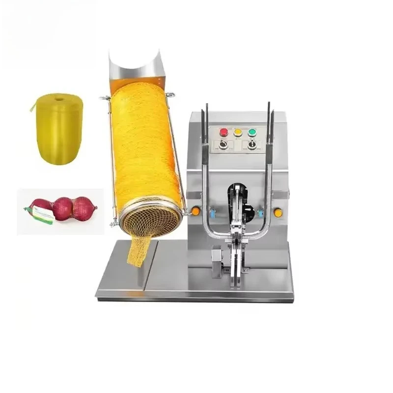 Electric Vegetable Net Bag Clipper Machine/orange Mesh Bag Sealer Stapler/onion Mesh Bag Clipping Machine
