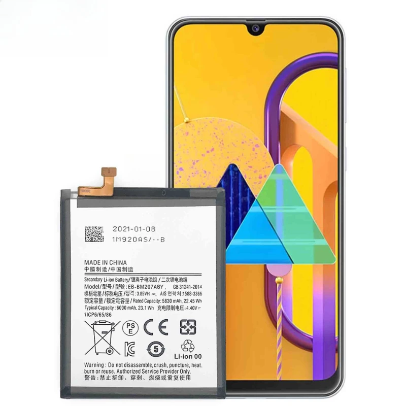 新品 EB-BM207ABY 6000mAh バッテリー サムスン Galaxy M30S M31 M315 M307 M307F M307FN M315F F41 M21 M21S M20S F415 F415F用