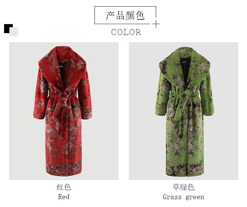 Nerazzurri Winter Stylish Elegant Long Multicolored Colorful Thick Warm Soft Fluffy Faux Fur Coat Women Luxury Designer Clothes