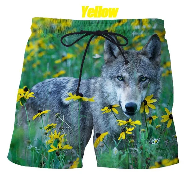 Hot Sale Fashion Animal Wolf 3d Shorts Hip Hop Rock Personality Creative Summer Casual Beach Shorts