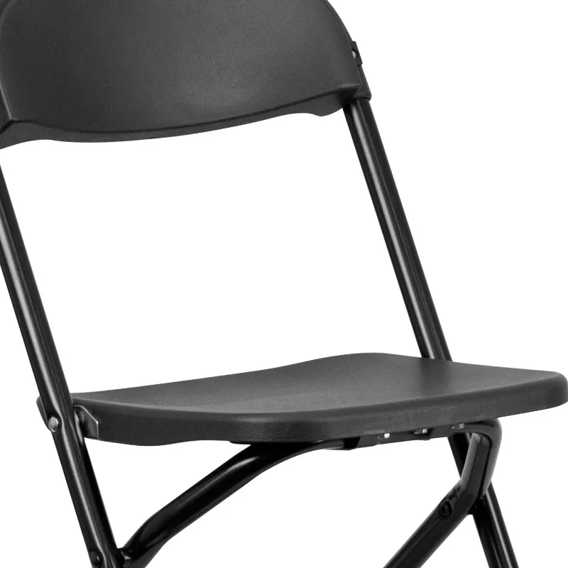 Kids Black Plastic Folding Chair, chairs,13"W x 2.25"D x 25"H