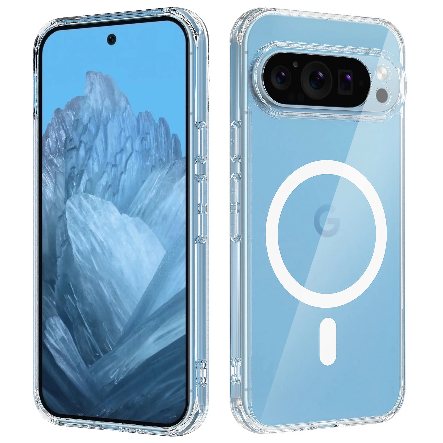 

Magnetic Case for Google Pixel 10 Pro XL 10 Pro Cover Magnetic for Mag-safe Wilreless Charger Crystal Clear Soft Bumper Shell