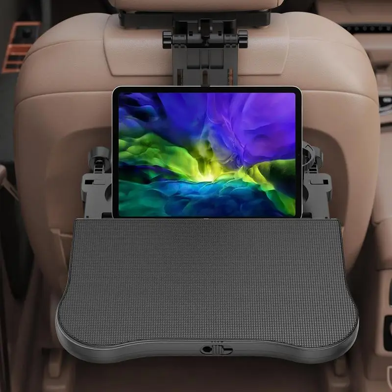 Back Seat Tray Foldable Laptop Desk for Car Carseat Table with Tablet Holder and Cup Holder Car Seat Table Tray