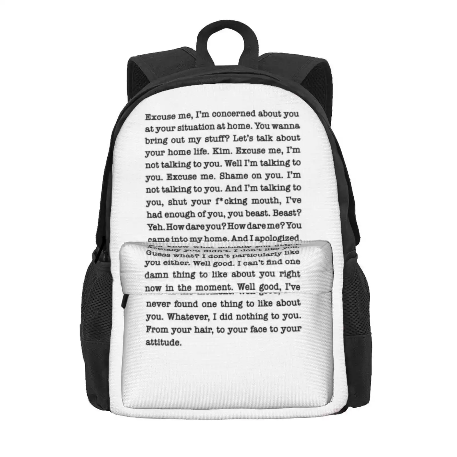 Kim Richards Vs Eileen Davidson Rhobh Hot Sale Schoolbag Backpack Fashion Bags Rhobh Kim Richards Eileen Davidson Beast