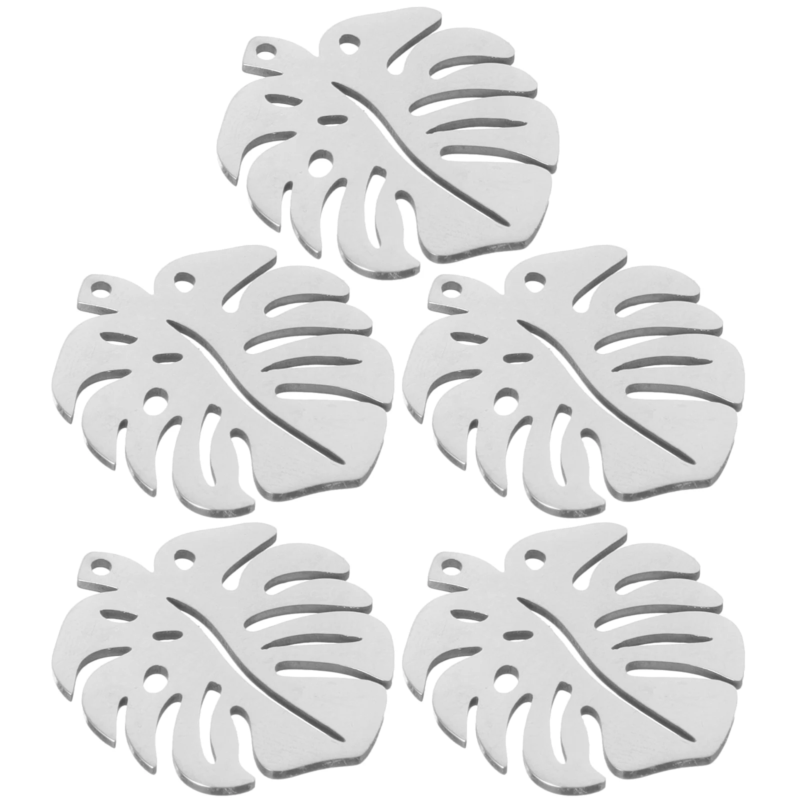 Dangle Drop Charms Monstera Leaf Ornament Metal Pendants Stainless Steel DIY Jewelry Making Findings