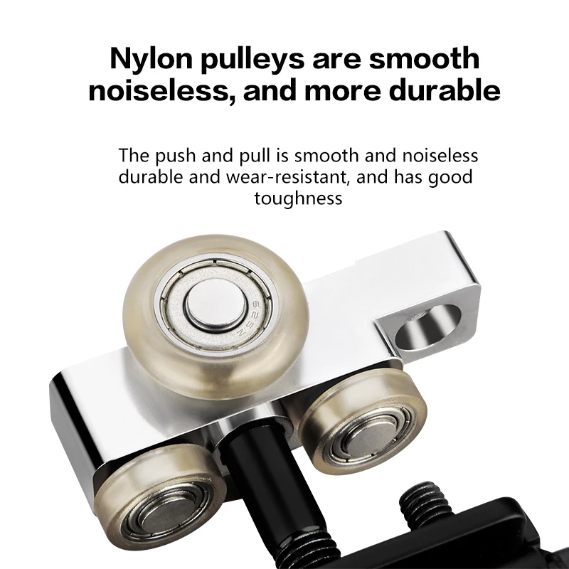 Invisible Sliding Door Hardware Kit Silent Anti-Shock Space Saving For Bedroom Wardrobe Closet Pocket Door Rail System