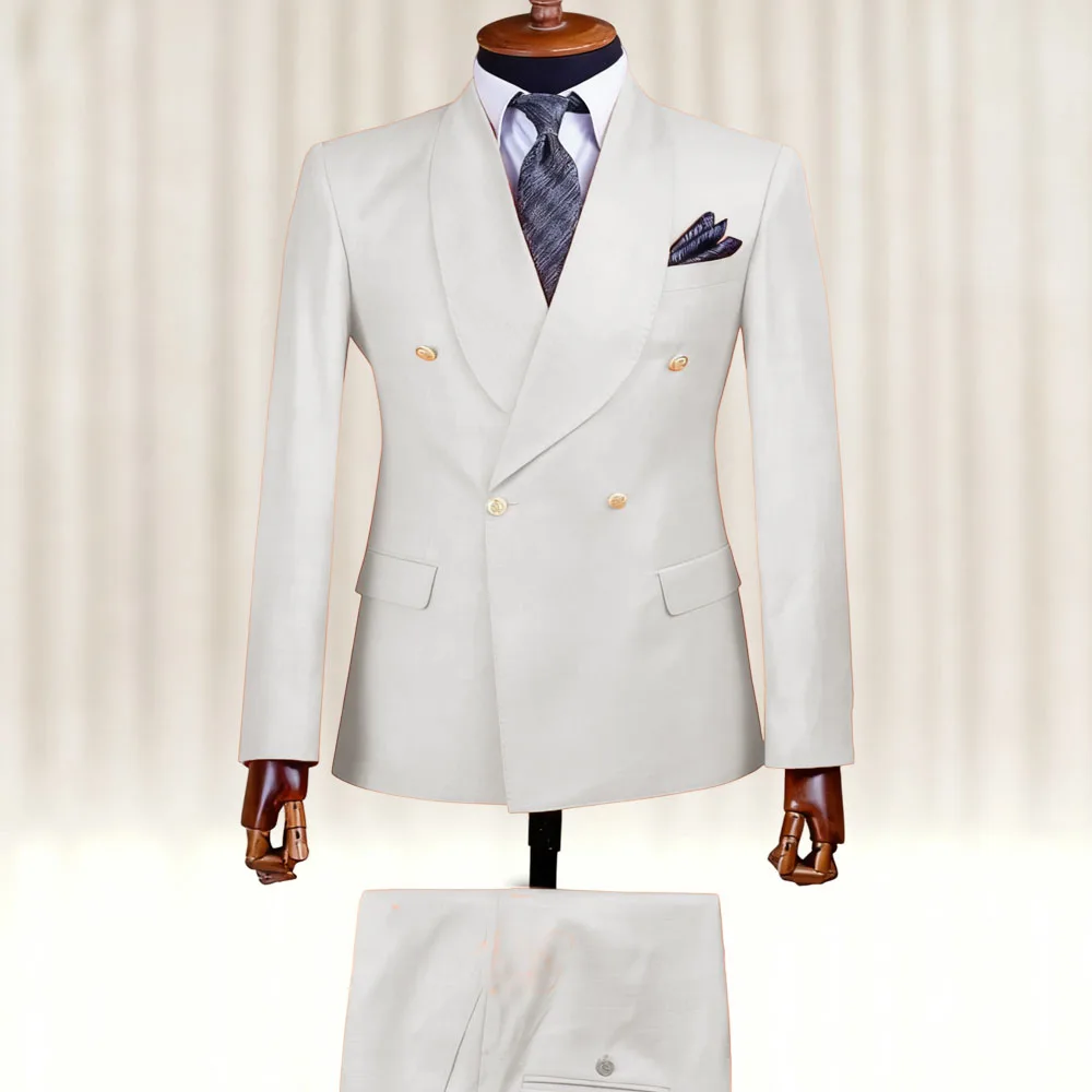 

Groom's wedding dress suit 2-piece set(Jacket+Pants) Men's business banquet suit set Solid color classic suit custom suit