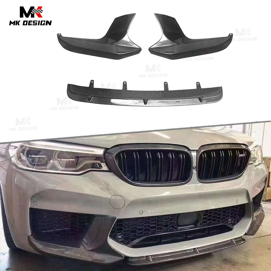 

Carbon Front Bumper Lip Side Splitters for BMW 5 Series F90 M5 2017-2020 Front Center Lower Lip Chin Spoiler Auto Parts