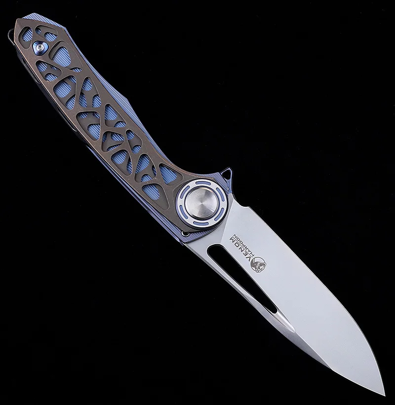 VENOM HARPOON  M390 Steel Folding Knife Outdoor Camping Hunting Survival Pocket Knife kitchen Fruit Knives EDC Tool