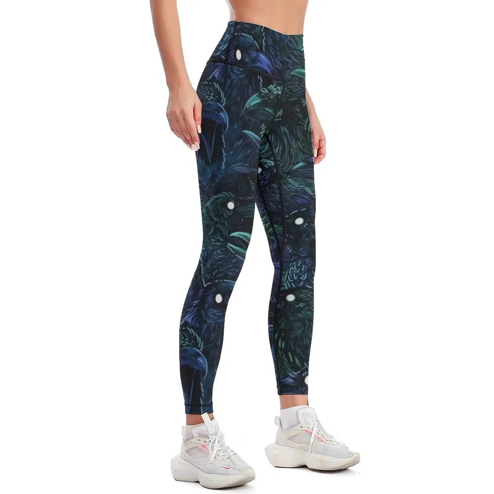 Raven pattern Leggings Women's sportswear Women's push up Womens Leggings