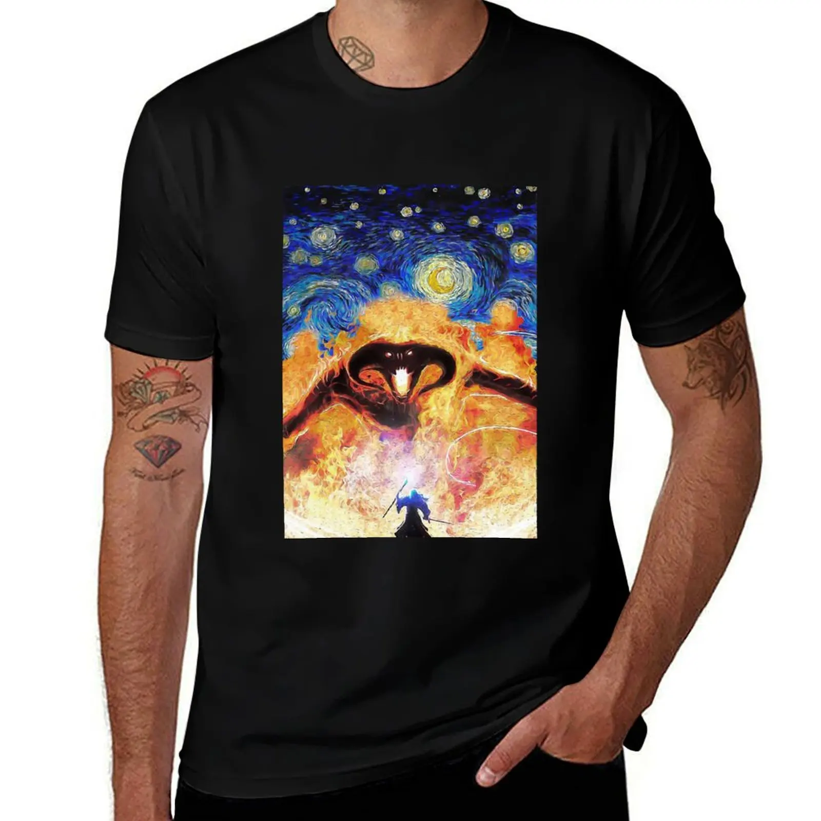 

fire drake of gondolion T-Shirt funny t shirts man man t shirt cotton high quality T-shirt