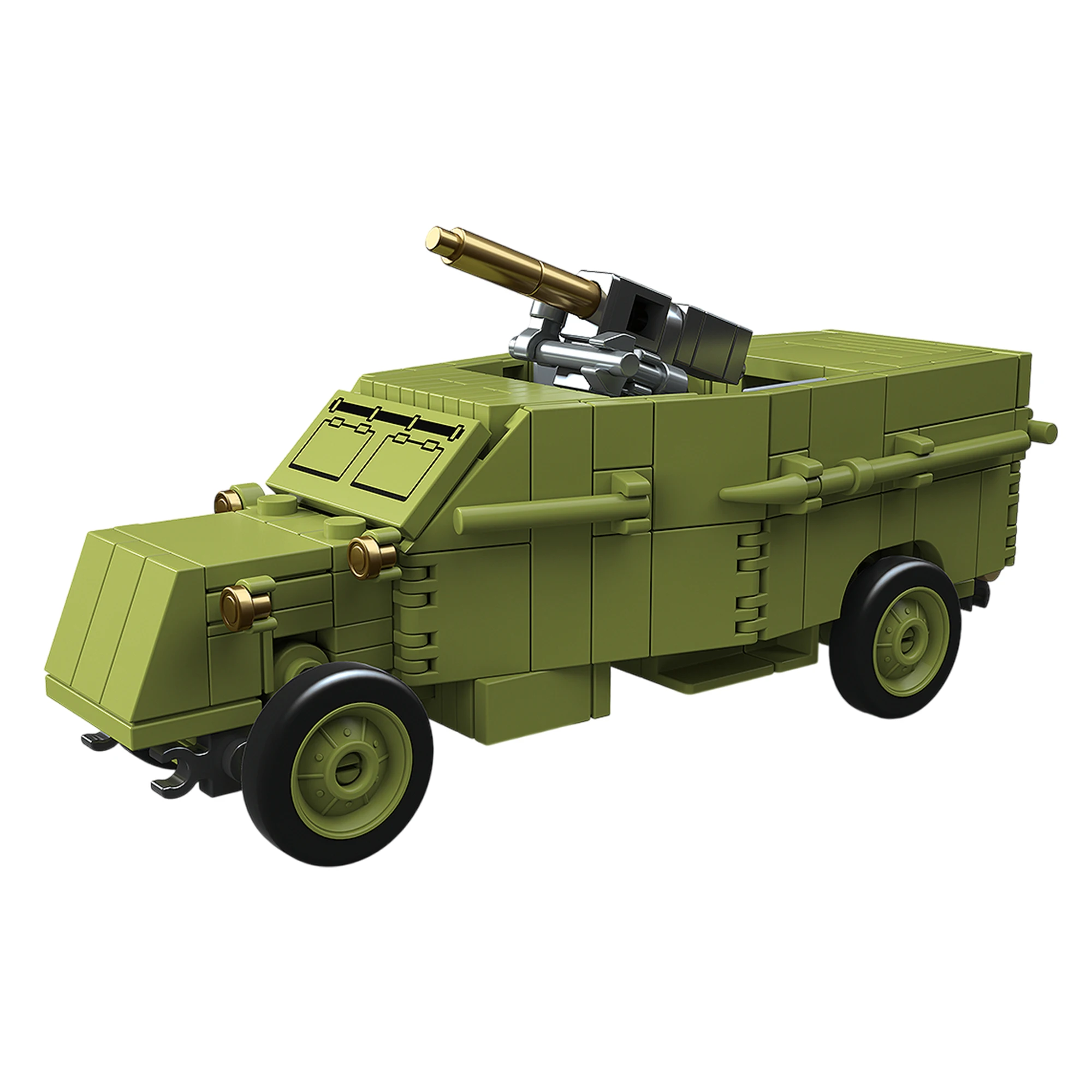 

295pcs Armored AA Lorry Building Blocks 1:35 World War I Air Defense Armored Vehicles Military Bricks Toys for Kids Adults Gifts