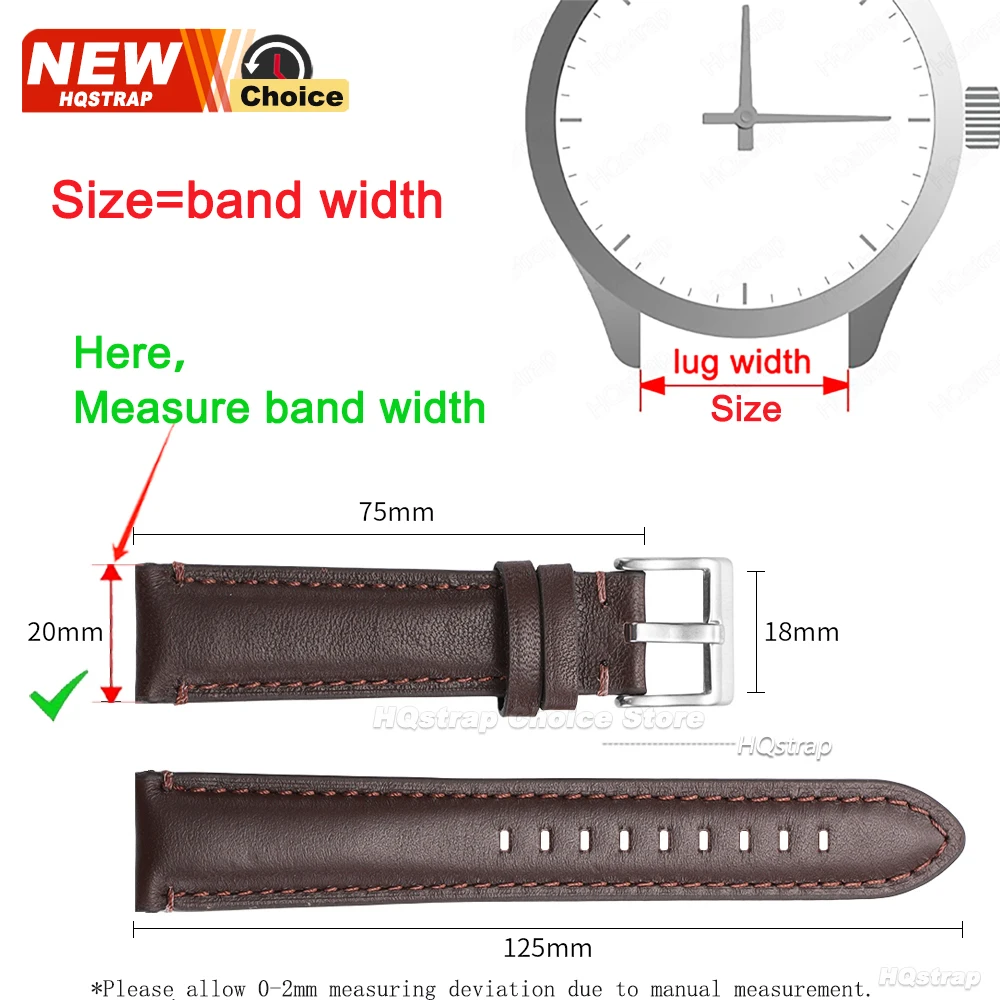 20mm 22mm 24mm Modisches Uhrenarmband für Omega, Armband für Seiko Smartwatch, Lederarmbänder für Samsung Galaxy4/5/6/7 40mm44mm Classic – Detail 2