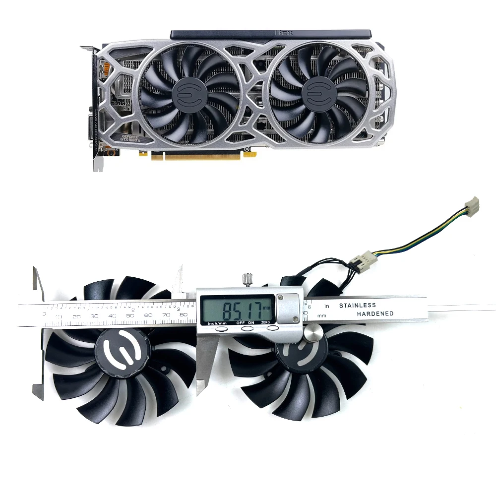 Nuevo ventilador de refrigeración 85MM 4PIN PLA09215B12H para EVGA GTX1080 1070 1060 ventilador GPU GTX 1080 TI ICX ventiladores de tarjeta de vídeo