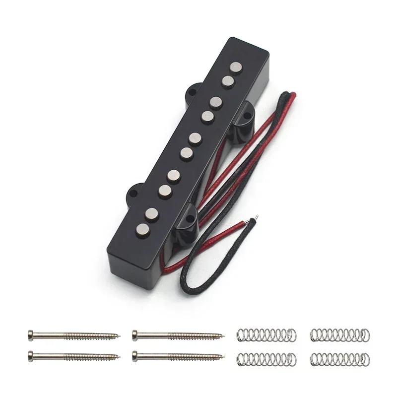 

5-струнные звукосниматели Alnico 5 Jazz Bass Neck-9,6K и Bridge-11,1K, подходят для 5-струнного звукоснимателя для джазовой бас-гитары