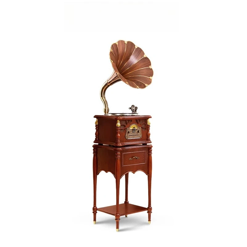 

Gramophone retro vinyl record player living room stereo old-fashioned record player 25X European Bluetooth speaker
