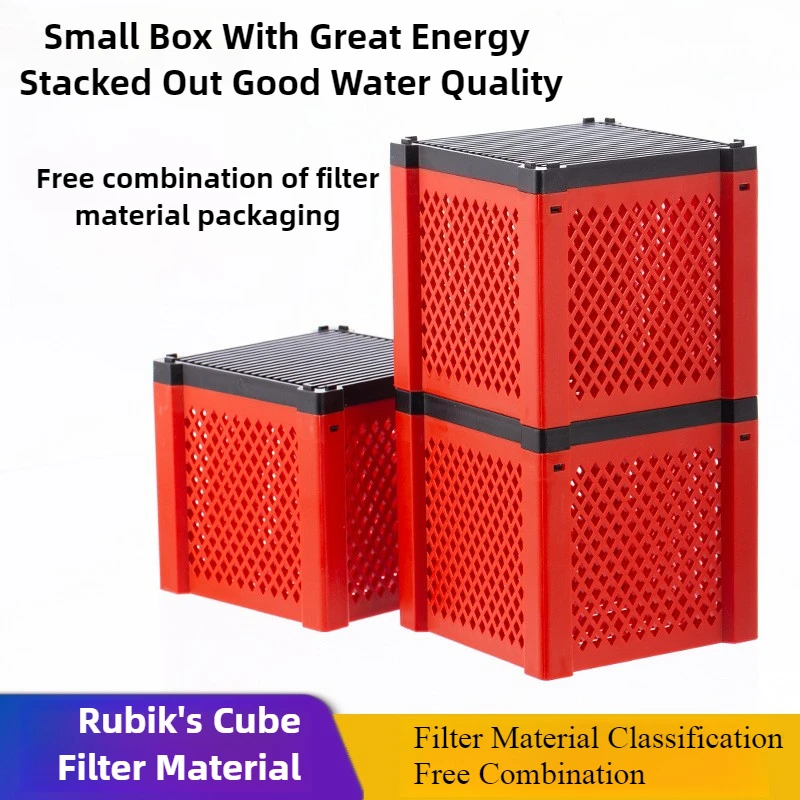 PVC Aquarium Filration Storage Box Fish Tank Filter Media Plastic Storage Box Cube Packaging Boxes Aquarium Filter Accessories