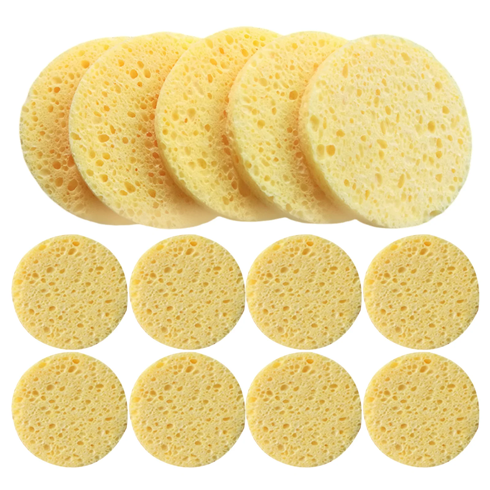 

50 pcs Facial Cleaning Round Makeup Removal Sponge Face Cleansing Puff Skin Care Sponge Deep Cleansing Sensitive Skin Travel