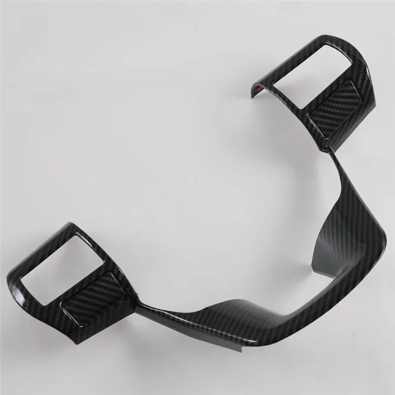 

A80X-For Toyota Fortuner Hilux 2024 ABS Carbon Fiber Car Steering Wheel Cover Trim Frame Decoration Interior Accessories