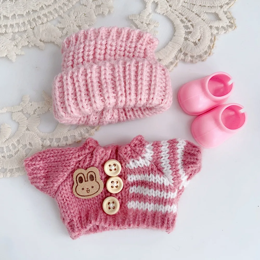 17 cm labubu vestiti vestito vestiti per bambole di peluche Macaron vestiti carini fai da te regalo per bambini vestiti per cani accessori per capelli vestiti v1 v2