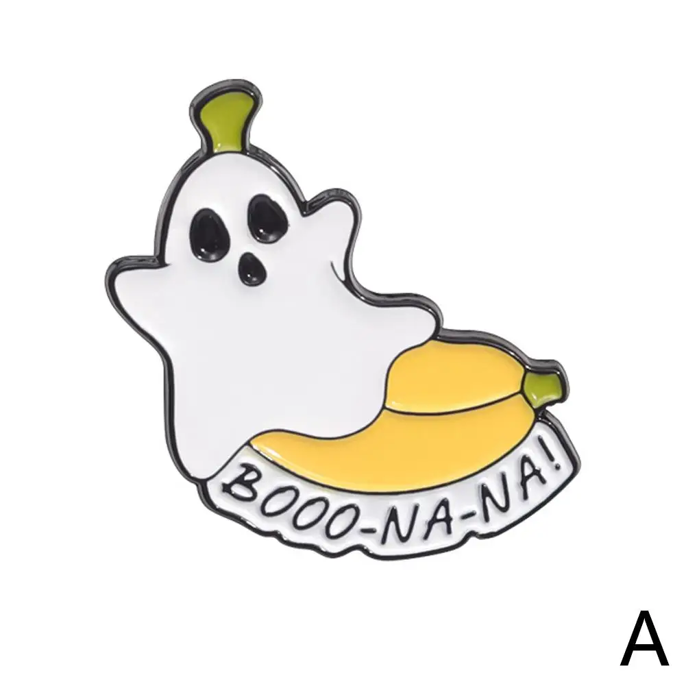 Halloween Punk Enamel Pins Cute Food Ghost Hamburger Accessories Jewelry Badges Gift Backpack Brooch Lapel Kids Pin Friends B4M3