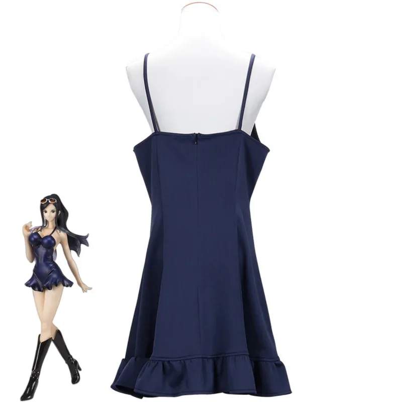 2025 aaa أنيمي نيكو روبن ملكة جمال كل الأحد تأثيري حلي Dressrosa قوس القراصنة هنتر الأزرق فستان بكتافة مثير امرأة طفلة الاسمية