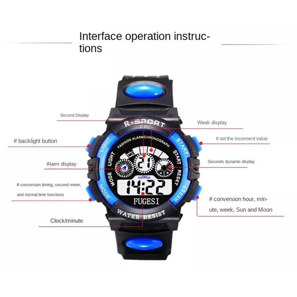 Sport Watches For Men Digital Wristwatches Luxury Luminous Waterproof Led Electronic Watches Alarm Date Military Watch A3J3