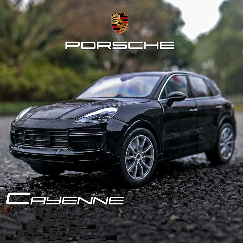 

Модель автомобиля welly 1:24 Porsche Cayenne, черная модель автомобиля из сплава, коллекция украшений для автомобиля, Подарочная игрушка, литье под давлением