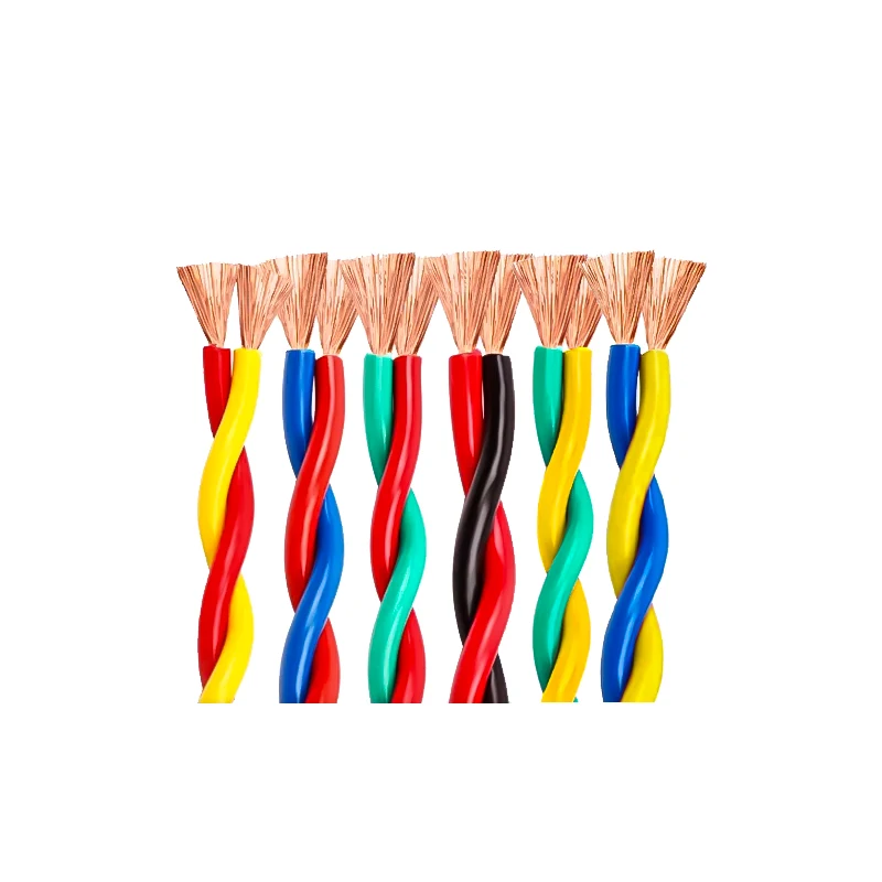 Colorful ZR-RVS 2 Core Twisted Pair Cable 2*2.5mm PVC Insulated Stranded Conductor Flexible Copper Wire flex electric wires