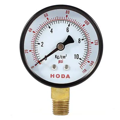 Replacing Round Shaped Dial 0-150 psi 0-10 kgf/cm2 Pneumatic Compressed Air Pressure Gauge 1/4