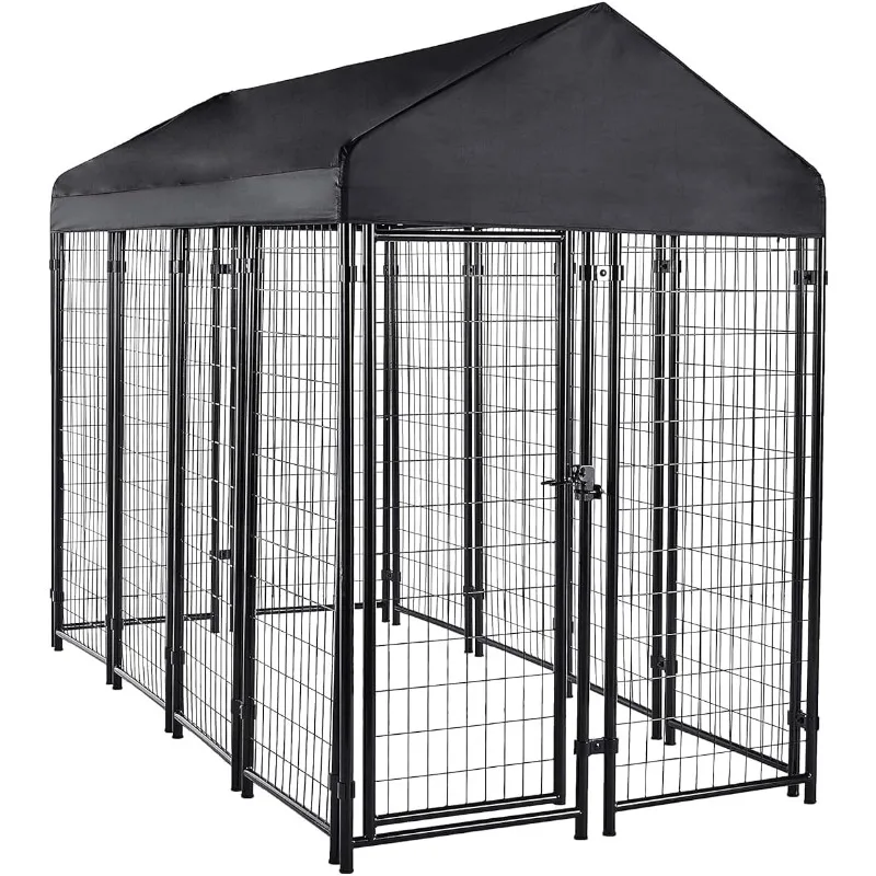 

Amazon Basics - Welded Rectangular Outdoor Secure Wire Crate Kennel for Cat, Dog Large, Black, 102 x 48 x 72 Inches