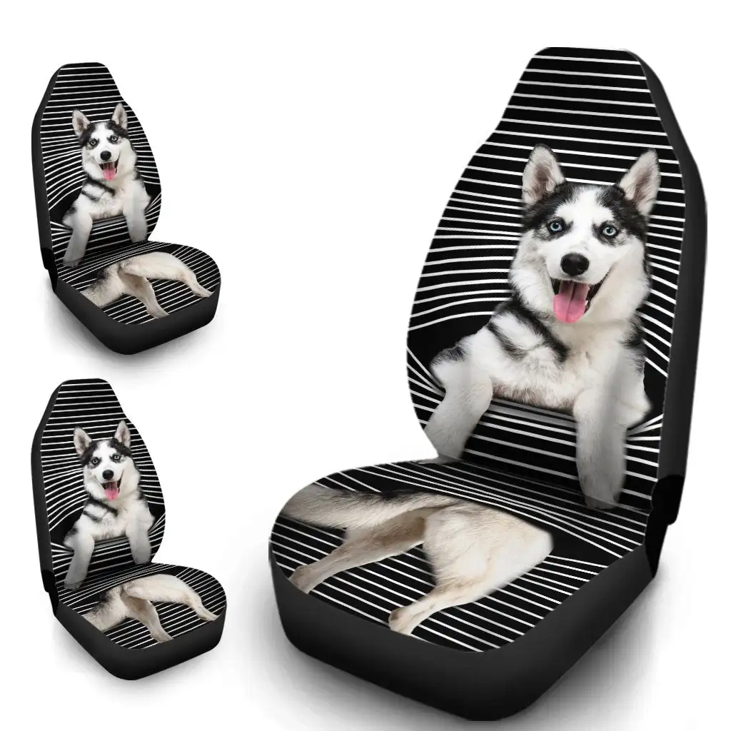 

Funny Husky Car Seat Covers Husky Car Accessories Gifts Idea For Dog Lovers, Universal Front Seat Protective Cover