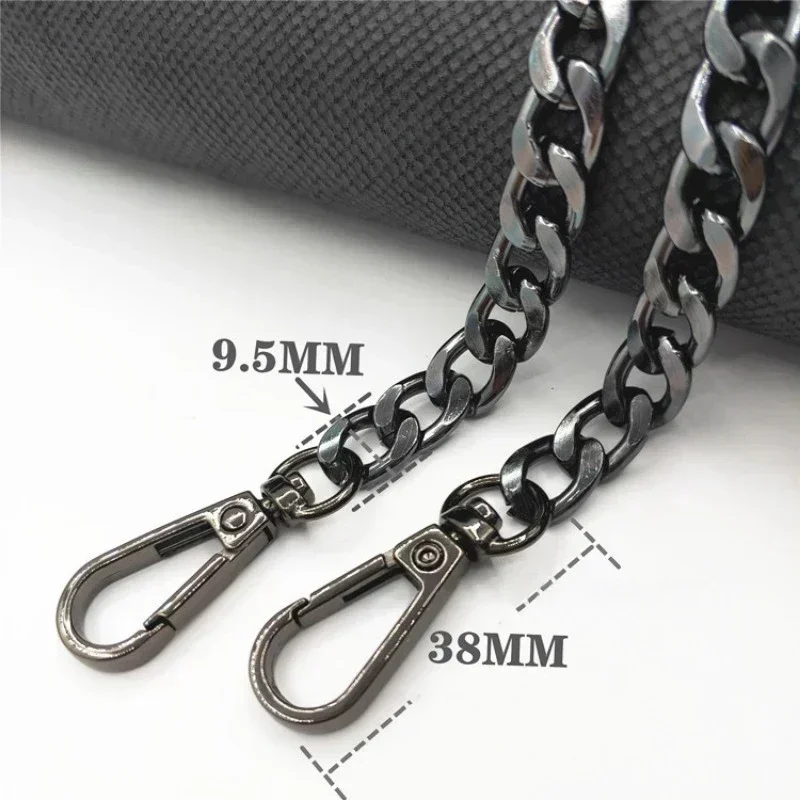 120cm Metal Aluminum Bag Chain Replacement Parts Accessories for Hand-Woven Shoulder Handbag DIY Handmade Detachable Straps