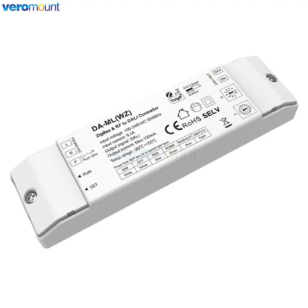 Skydance WiFi ZigBee 2.4G RF DALI Dimmer Tuya Smart APP Controllo cloud DA-ML DA-ML(WT) DA-ML(WZ) per striscia LED RGB/RGBW/CCT