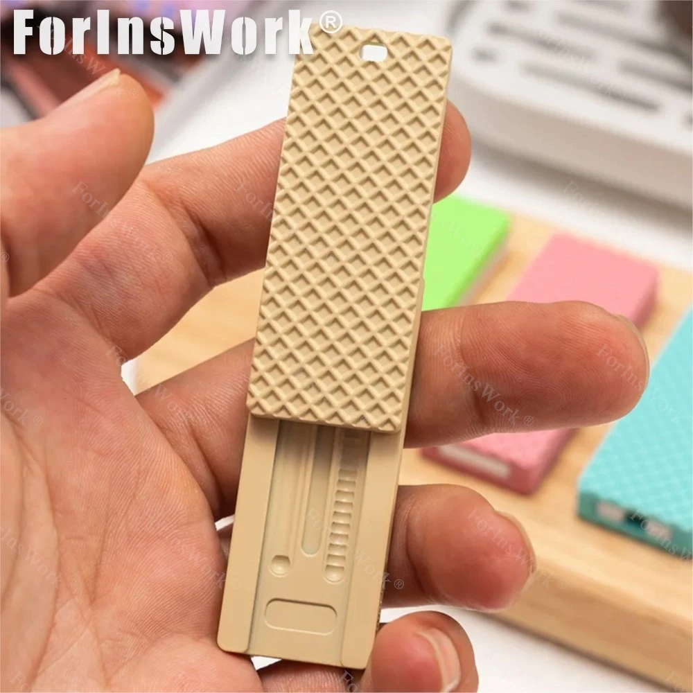 01EDC plaquette Biscuit mécanique Push Slider Fidgets jouets adulte bureau jouets métal Fidget Spinner soulagement du Stress jouet