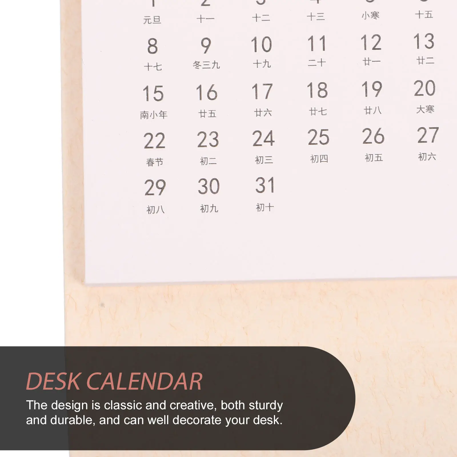 

5Pcs Mini Household Month Calendar Delicate Standing Desk Calendar Office Supply Portable Convenient Home Accessory