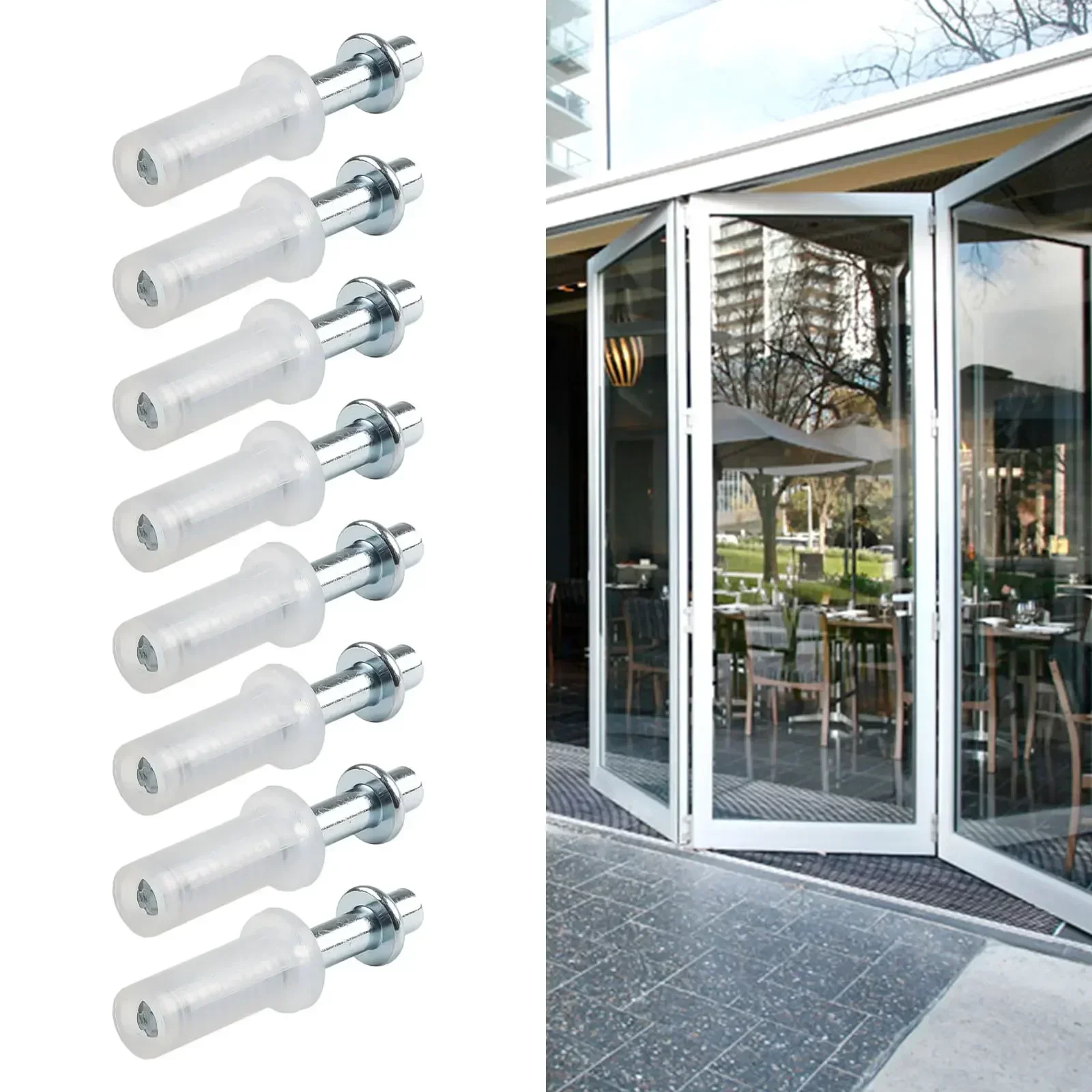 High Quality Replacement Top Pivot Hardware 8PCS BiFold Bifold Door Hardware Door Top Pivot Fit Jamb Floor Stand Metal