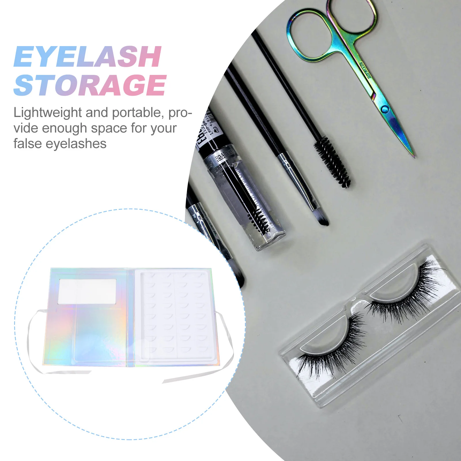 1Pcs False Eyelash Holder Sturdy Paper Lash Storage Box Portable Eyelash Container Organizer Resistant to Damage
