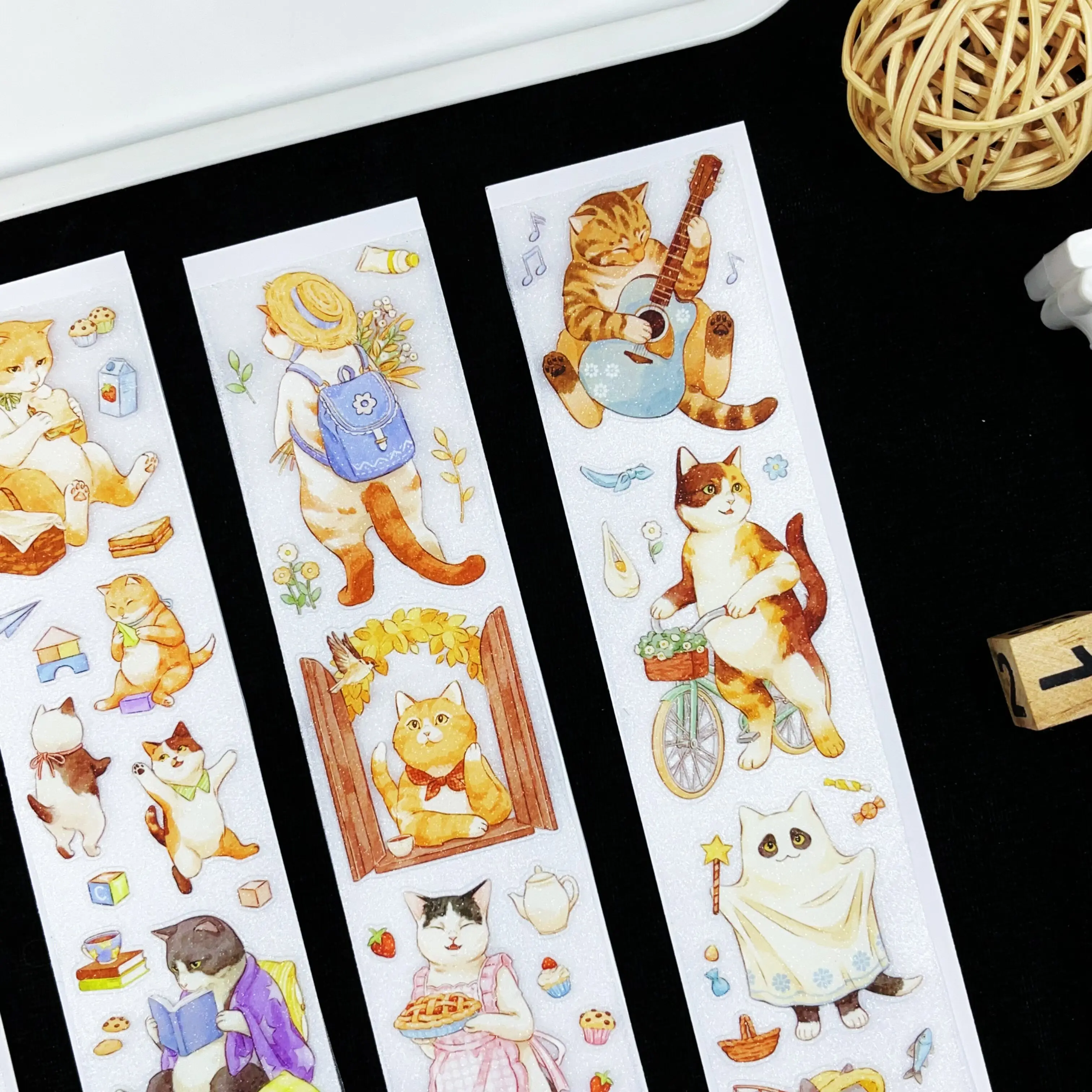 

Die Cut Stickers Cute Cats Washi Pet Tape Journal Scrapbooking