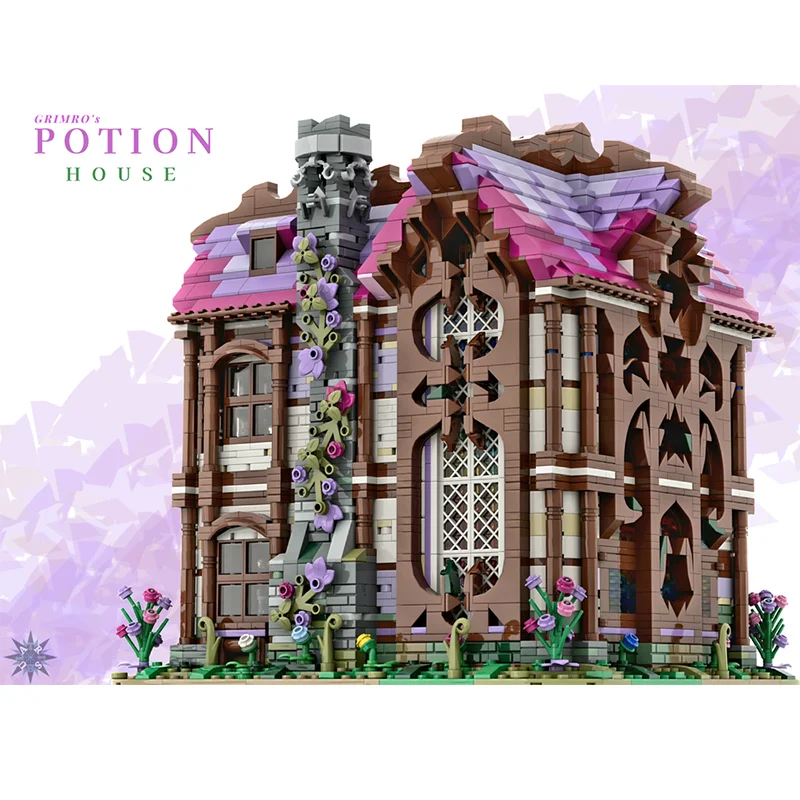 5926PCS Grimroese's potion House MOC ปราสาทอาคารบล็อกการศึกษา STEM ของเล่นของขวัญวันเกิดสําหรับชายหญิง