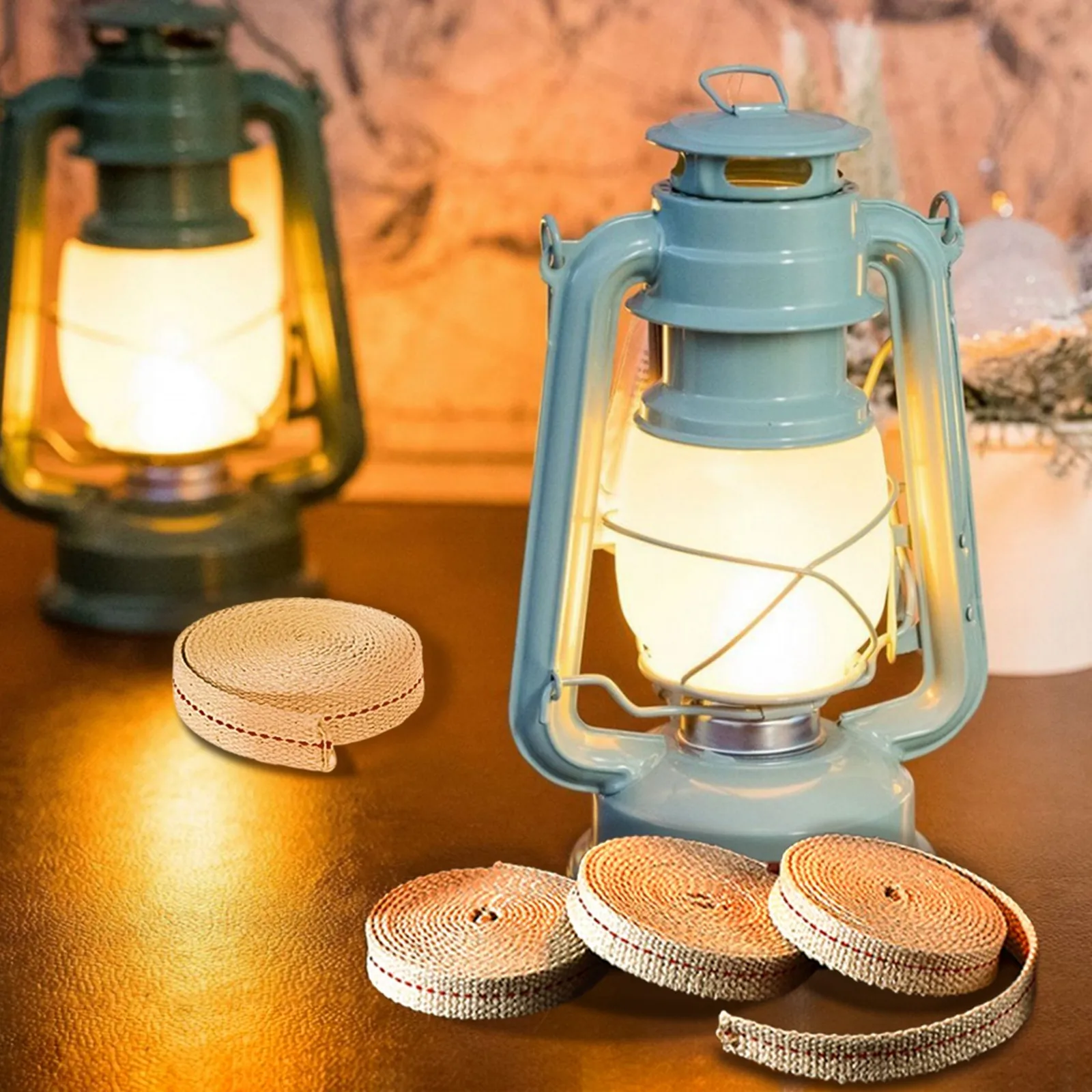 1-5pcs Oil Lamp Wicks Flat Oil Lanterns Wicks with Fixed Needle for Oil Lamps and Candle Burners Durable Household Tools