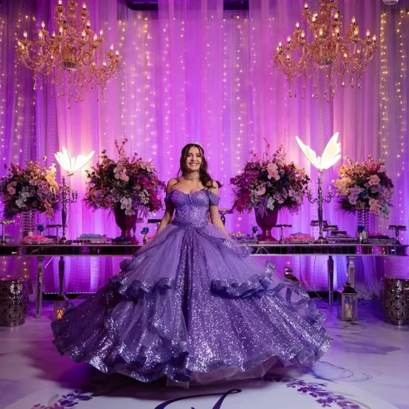 Рисунок 2 - Блестящие фиолетовые платья Quinceanera