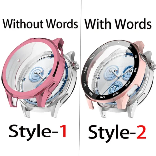 Imagen 2 del producto Funda protectora de pantalla de vidrio templado para Huawei Watch GT 5, parachoques protector de PC duro de 46mm para Huawei GT5 46, accesorios de cubierta