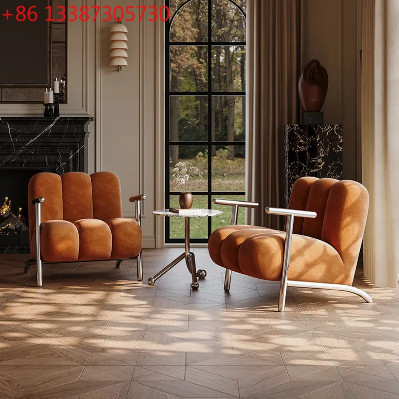 

Кресло-шезлонг Wabi Sandy Wind для гостиной, одноместное, в стиле Lazy Sheep, с металлическим каркасом