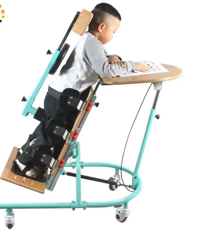 Cerebral Palsy Children Walking Aid Hemiplegic Patient Lower Limb Rehabilitation Correct Training Standing Frame with Wheels